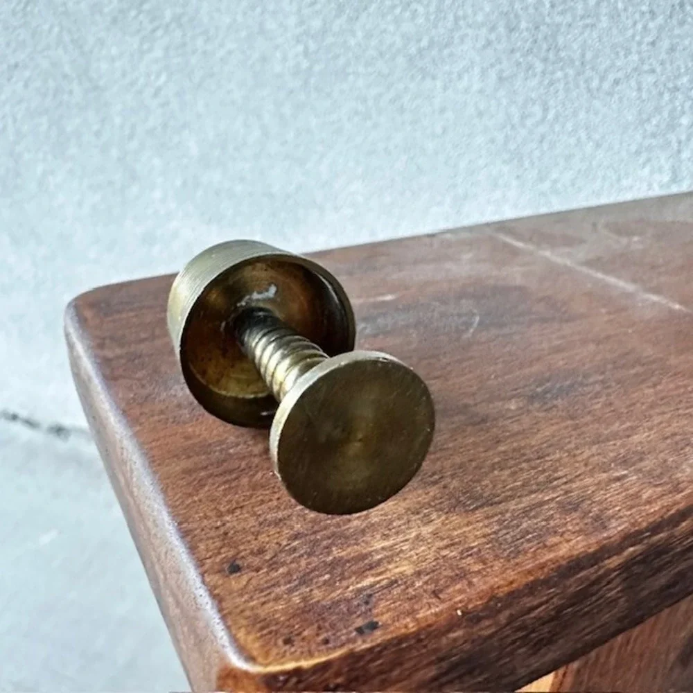 Miniature Doll House‎ Antique Brass MCM Ribbed Lamp 1.5 Heavy